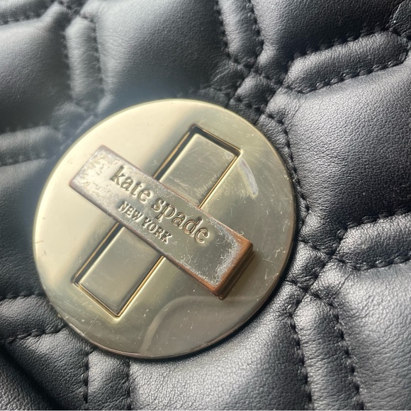 Kate Spade Quilted Crossbody Purse Astor Court Naomi Black Leather Bag Shoulder - Picture 4 of 13